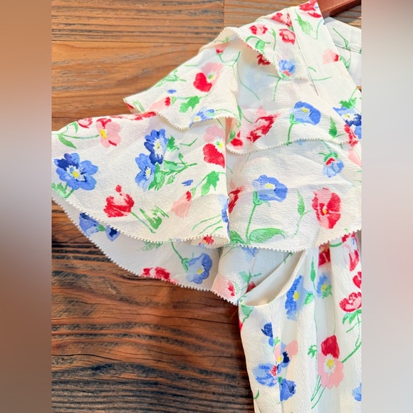 Polo Ralph Lauren Nimes Crepe Mulbery SILK Floral Maxi Dress - Picture 6 of 13